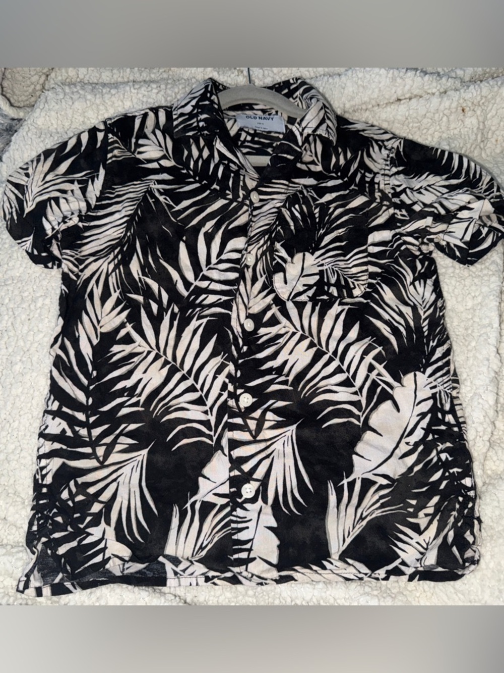 KIDS Palm Print button shirt